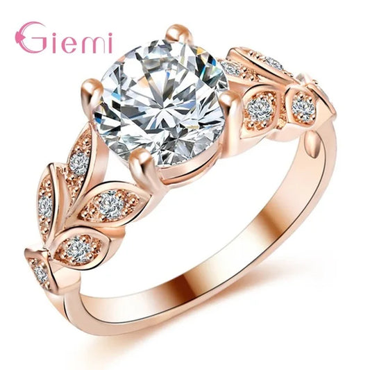 Top Sale 925 Sterling Silver Fashion CZ Rings for Women/Girls Good Quality Wedding/Engagement Party Jewelry